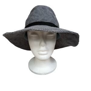 New Fedora Collection Eighteen Gray Cotton Woven Hat Packable Adjustable Band